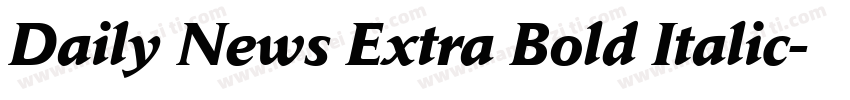 Daily News Extra Bold Italic字体转换